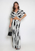 Monochrome Twist Front Crop Top