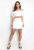 Embroidery Anglaise Crop Top And Shirred Skirt Set