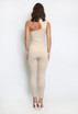 High Neck Cut Out Ribbed Unitard