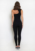 High Neck Cut Out Ribbed Unitard