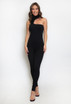 High Neck Cut Out Ribbed Unitard