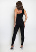 High Neck Cut Out Ribbed Unitard