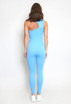 High Neck Cut Out Ribbed Unitard