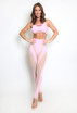 Mesh Insert Crop Top & Stirrup Legging Set