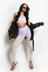 Mesh Insert Crop Top & Stirrup Legging Set