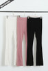 Ankle Slit Ribbed Skinny Flare Trouser