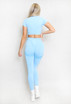 Round Neck Crop Tops & Push Up Leggings Set