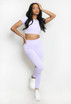 Round Neck Crop Tops & Push Up Leggings Set