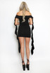 Bardot Mini Dress With Frill Tassel