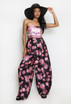 Floral Print Bandeau Jumpsuit