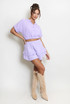 Cropped Blouse And Frill Shorts Set