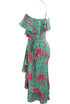 Jungle Print Wrap Midi Dress