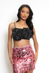 Corsage Satin Crop Top