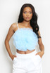 Tulle Rosette Crop Tops