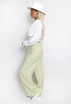 Cheesecloth Elasticated Wide Leg Trouser