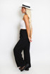 Cheesecloth Elasticated Wide Leg Trouser