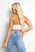 Square Neck Sleeveless Crop Tops