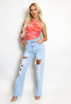 Tie Dye Ruched One Shoulder Bodysuit 