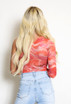 Tie Dye Ruched One Shoulder Bodysuit 