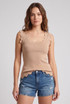 Scallop Hem Fine Knit Vest