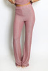 Lurex Waist Wide Leg Trouser