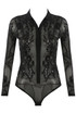 Diamante Sequin Embellished Sheer Bodysuit