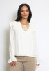 Frilled V Neck Blouse