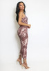 Animal Print Mesh Maxi Dress