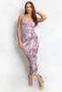 Animal Print Mesh Maxi Dress