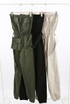 Belted Cargo Pocketed Bandeau Jumpsuit