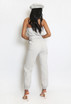 Belted Cargo Pocketed Bandeau Jumpsuit