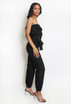 Belted Cargo Pocketed Bandeau Jumpsuit