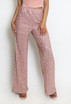 Wavy Sequin Wide Leg Trouser