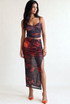 Tie Dye Mesh Corset Crop Tops