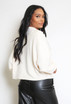 Diamante Stone High Neck Knitted Jumper