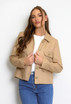 Golden Buttons Woven Cropped Blazer