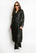 PU Belted Trench Coat