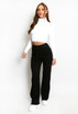 Fine Knit Wide Leg Trouser