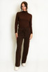 Fine Knit Wide Leg Trouser