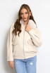 PU Jacket With Faux Fur Collar