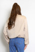 Puff Sleeve Satin Bomber Jacket