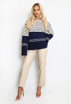 Mono Stripe Round Neck Jumper