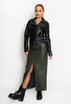 PU Belted Biker Jacket