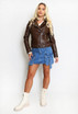 PU Belted Biker Jacket