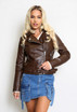 PU Belted Biker Jacket