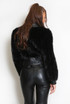 Faux Fur Panel Biker Jacket