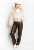 Faux Fur Panel Biker Jacket