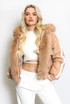 PU Jacket With Faux Fur 