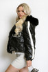 PU Jacket With Faux Fur 