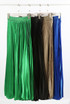 Satin Pleated Maxi Skirt